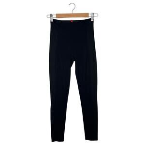 Spanx Leggings Womens Small Full Length Seamless Textured Sides Black FL3115